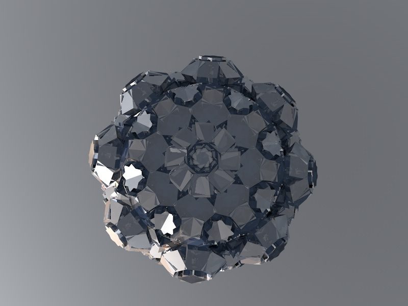 3D render: dark geodesic sphere